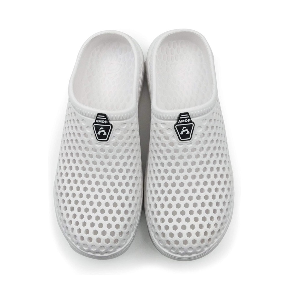 Brand New AMOJI Unisex Garden Clogs Sandals Slippers/W11/M10/White